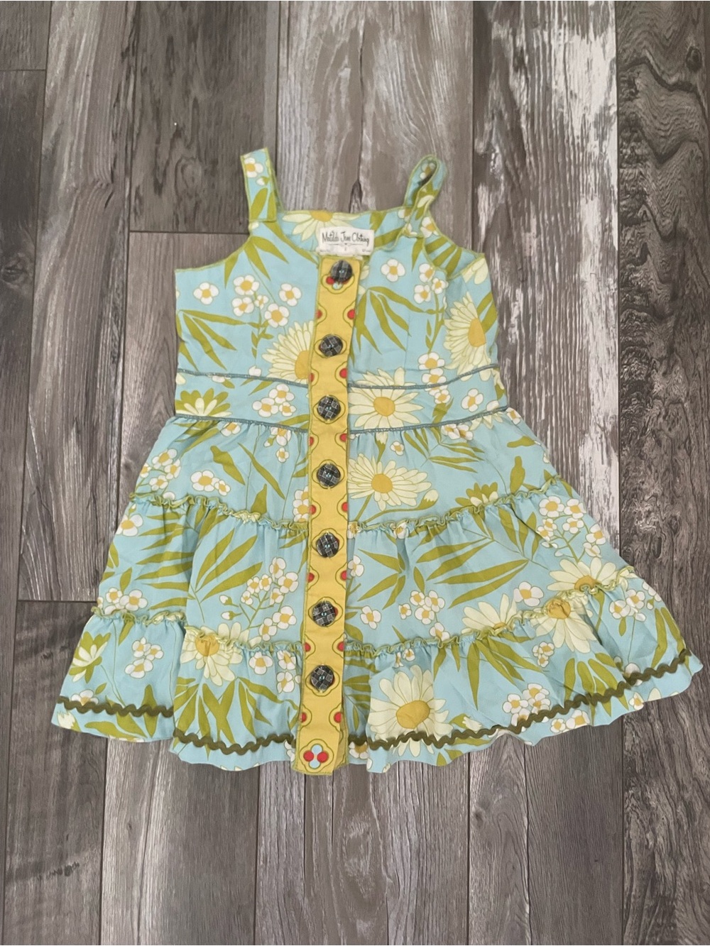 Matilda Jane Blue & Yellow Floral Tiered Dress